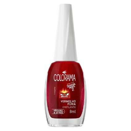 ESMALTE COLORAMA VERMELHO FÚRIA DIVERTIDAMENTE 8ML