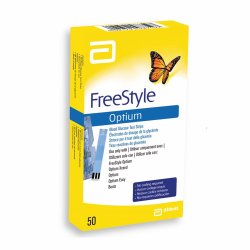 Tiras Freestyle Optium Glicose Com 50 Unidades
