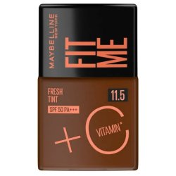 Base Líquida Maybelline Fit Me Fresh Tint Com Vitamina C Fps 50 Cor 11,5 30ml
