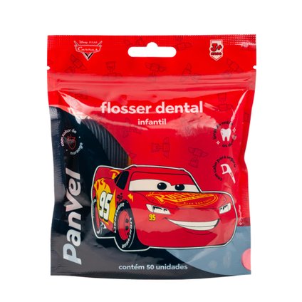 FLOSSER DENTAL INFANTIL CARROS PANVEL ORAL 50 UNIDADES