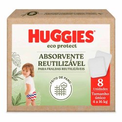 Absorvente Reutilizável Huggies Eco Protect 8 Unidades