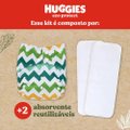 KIT REUTILIZÁVEL 1 FRALDA + 2 ABSORVENTES HUGGIES ECO PROTECT LISTRADO