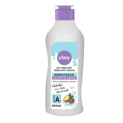 GEL CREME DEO HIDRATANTE CORPORAL CLOY VITAMINA A 200ML