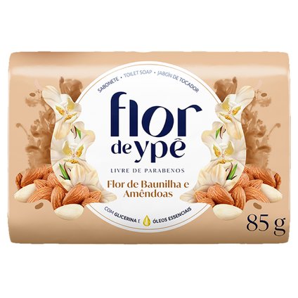 SABONETE EM BARRA YPÊ FLOR DE BAUNILHA E AMÊNDOAS 85G