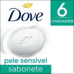 Kit Sabonete Em Barra Dove Pele Sensível 6 Unidades 90g Cada