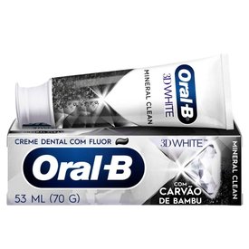 PASTA DE DENTE ORAL-B 3D WHITE COM CARVÃO 1 UNIDADE 53 ML