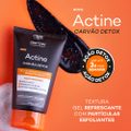 GEL DE LIMPEZA FACIAL ACTINE ESFOLIANTE CARVÃO DETOX 100G