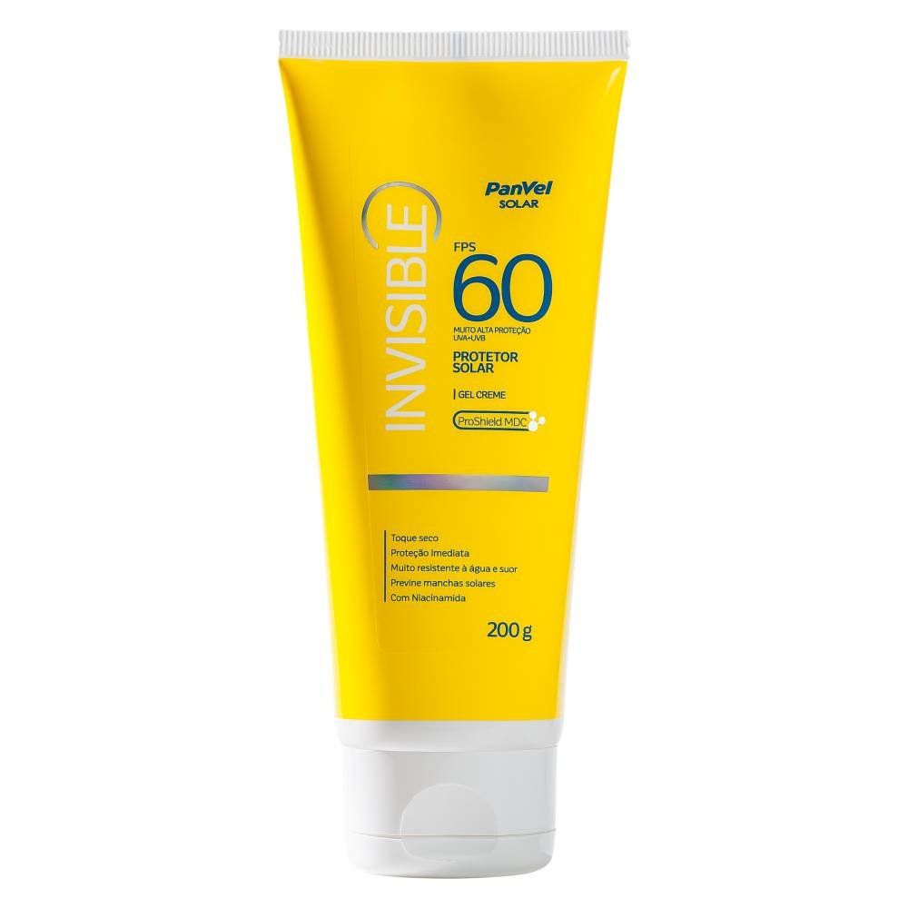 Protetor Solar Corporal Gel Creme Invisible Panvel Fps60 200g
