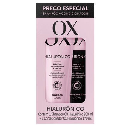 KIT OX HIALURÔNICO SHAMPOO 200ML + CONDICIONADOR 170ML