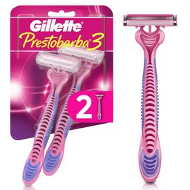 APARELHO DE DEPILAÇÃO DESCARTÁVEL GILLETTE PRESTOBARBA3 COM ÓLEOS BOTÂNICOS 2 UNIDADES