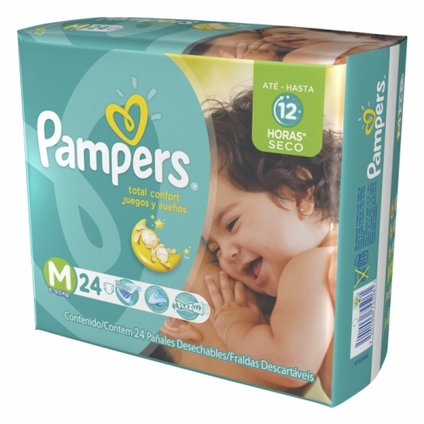 FRALDA PAMPERS TOTAL CONFORT M C/ 24