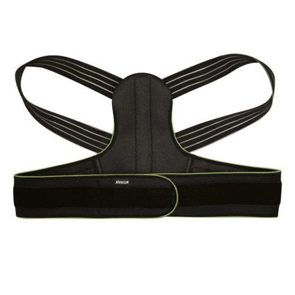 CORRETOR POSTURAL COM AJUSTE TRIPLO MERCUR PRETO P
