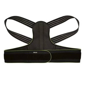CORRETOR POSTURAL COM AJUSTE TRIPLO MERCUR PRETO M