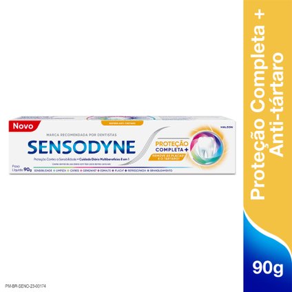 CREME DENTAL SENSODYNE PROTEÇÃO COMPLETA + ANTITÁRTARO 90G