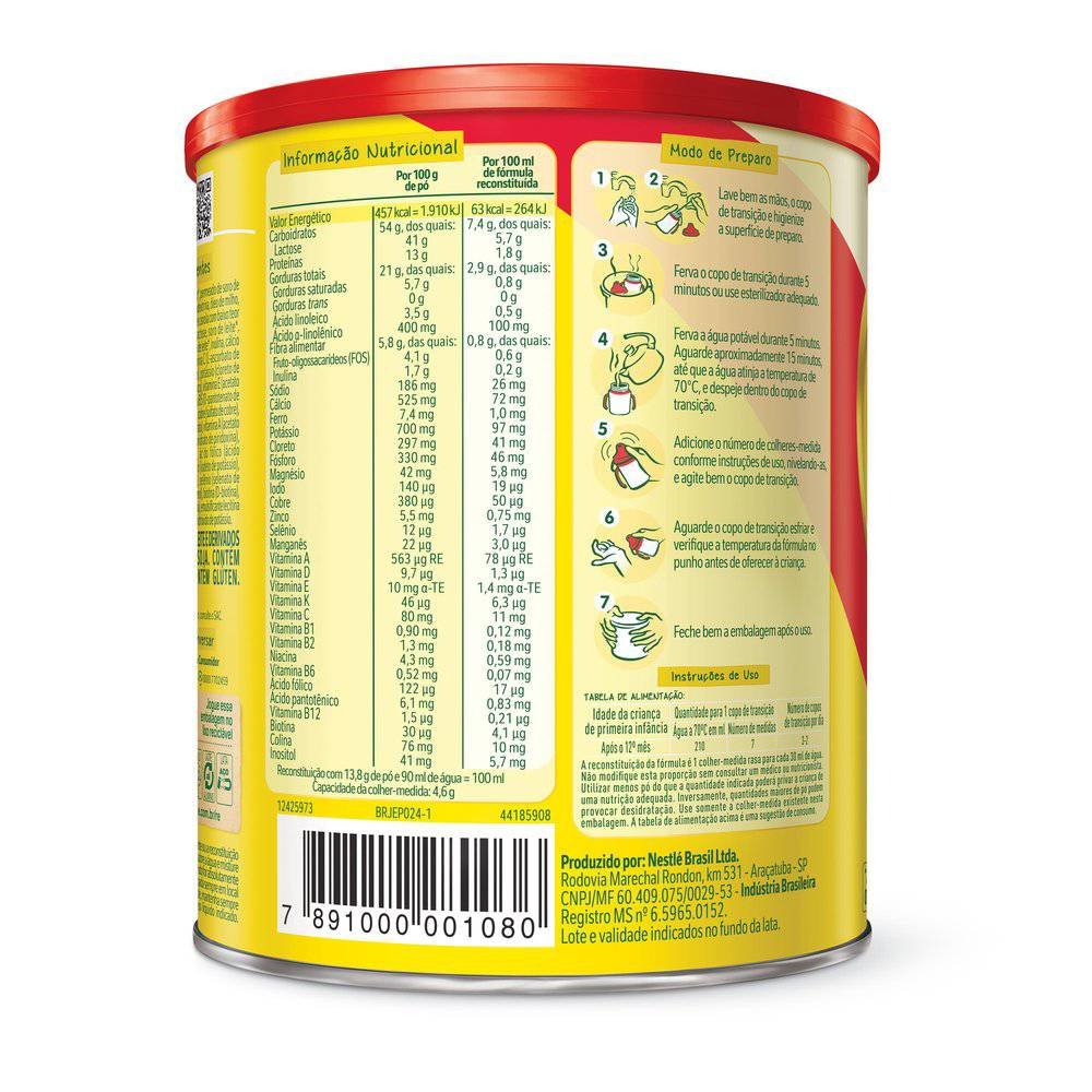 FÓRMULA INFANTIL DE PRIMEIRA INFÂNCIA NINHO FASES 1 + 400G