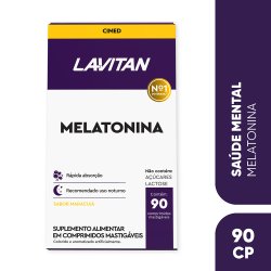 Melatonina Lavitan Maracujá 90 Comprimidos Mastigáveis