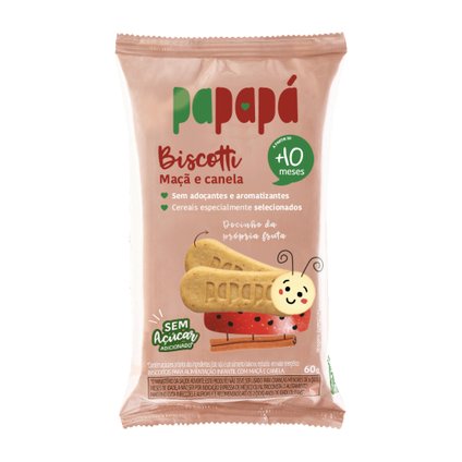 BISCOITO INFANTIL PAPAPÁ MAÇÃ CANELA 60G