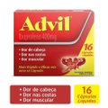 ADVIL 400MG IBUPROFENO ALÍVIO RÁPIDO DA DOR DE CABEÇA CAIXA 16 CÁPSULAS