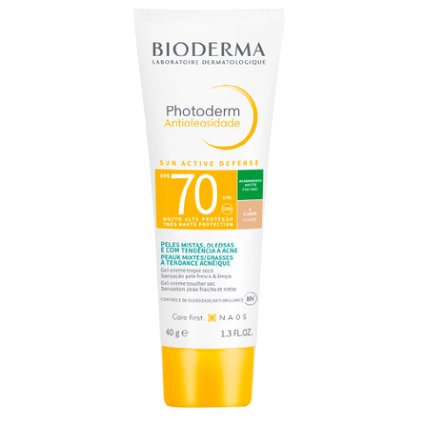 PROTETOR SOLAR FACIAL BIODERMA PHOTODERM ANTIOLEOSIDADE 2.0 CLARO FPS70 40G
