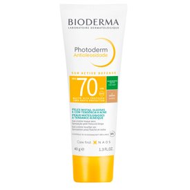 PROTETOR SOLAR FACIAL BIODERMA PHOTODERM ANTIOLEOSIDADE 3.0 MÉDIO FPS70 40G
