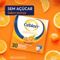 CEBION VITAMINA C 1G SABOR LARANJA SEM AÇÚCAR 30 COMPRIMIDOS EFERVESCENTES