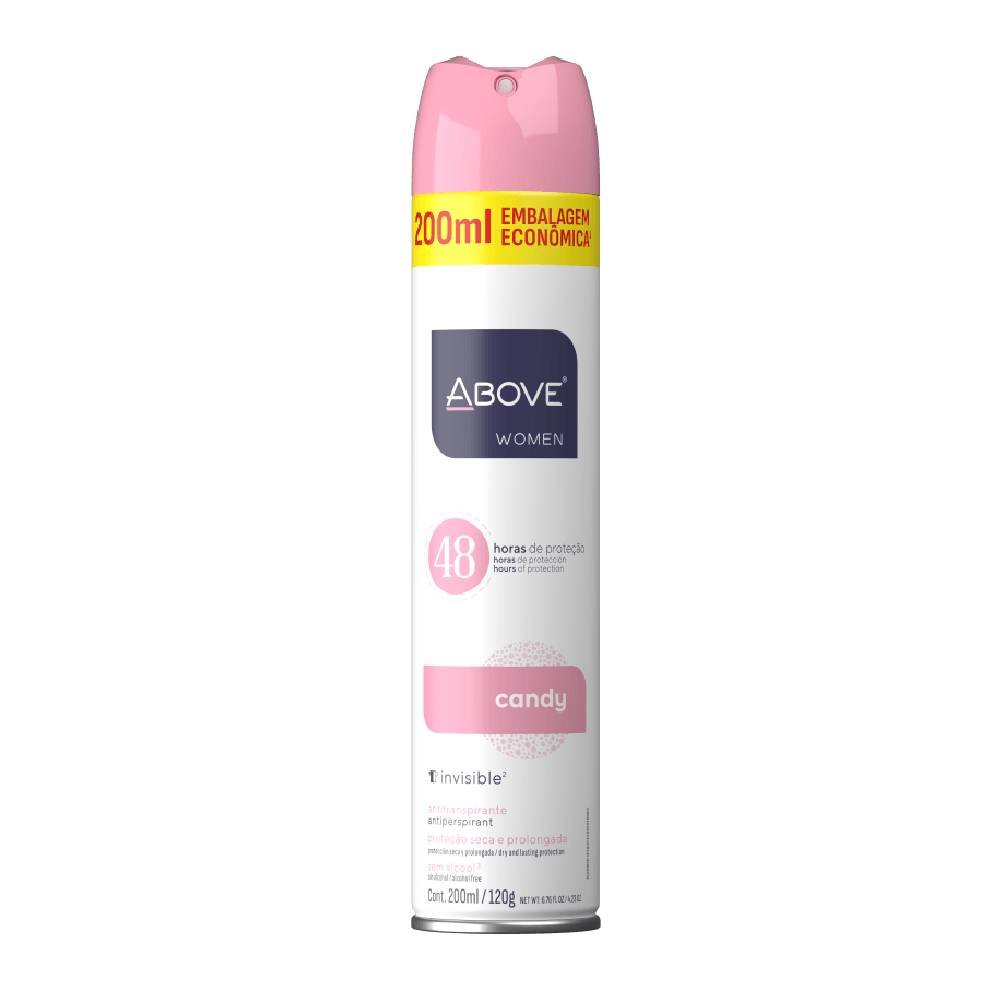 Desodorante Aerossol Above Invisible Candy 200ml