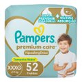 FRALDA PAMPERS PREMIUM CARE BAG XXXG COM 52 UNIDADES