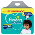 FRALDA PAMPERS CONFORT SEC MAX XXXG 74 UNIDADES