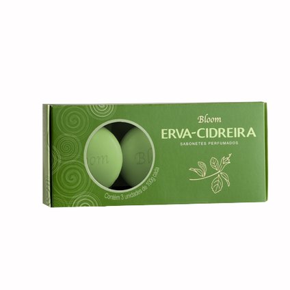 ESTOJO BLOOM ERVA CIDREIRA C/ 3 SABONETES