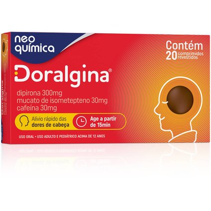 ANALGÉSICO DORALGINA 20 COMPRIMIDOS REVESTIDOS