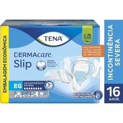 Fralda Adulta Tena Slip Dermacare Eg 16 Unidades