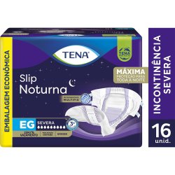 Fralda Adulta Tena Slip Noturna Eg 16 Unidades