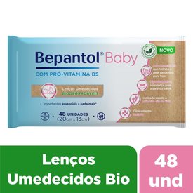 LENÇOS UMEDECIDOS BEPANTOL BABY BIODEGRADÁVEL COM PRÓ-VITAMINA B5 HIPOALERGÊNICO 48 UNIDADES