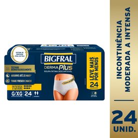ROUPA ÍNTIMA BIGFRAL DERMA PLUS G/XG 24 UNIDADES