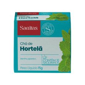 CHÁ SANITAS HORTELÃ 15G 10 SAQUINHOS