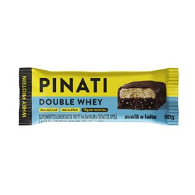 BARRA PINATI DOUBLE WHEY LEITE COM AVELÃ 50G