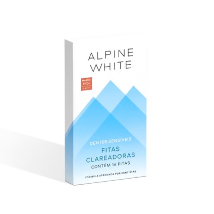 FITAS CLAREADORAS DENTAIS SENSÍVEIS ALPINE WHITE COM 14 UNIDADES