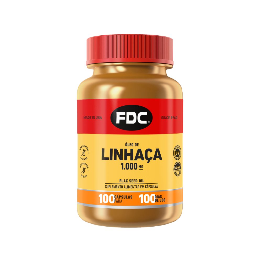 Óleo De Linhaça 1000mg Fdc 100 Cápsulas
