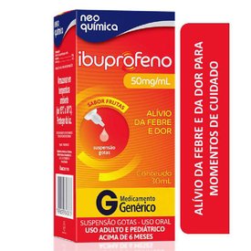 IBUPROFENO 50MG/ML 30ML NEO QUÍMICA GENÉRICO