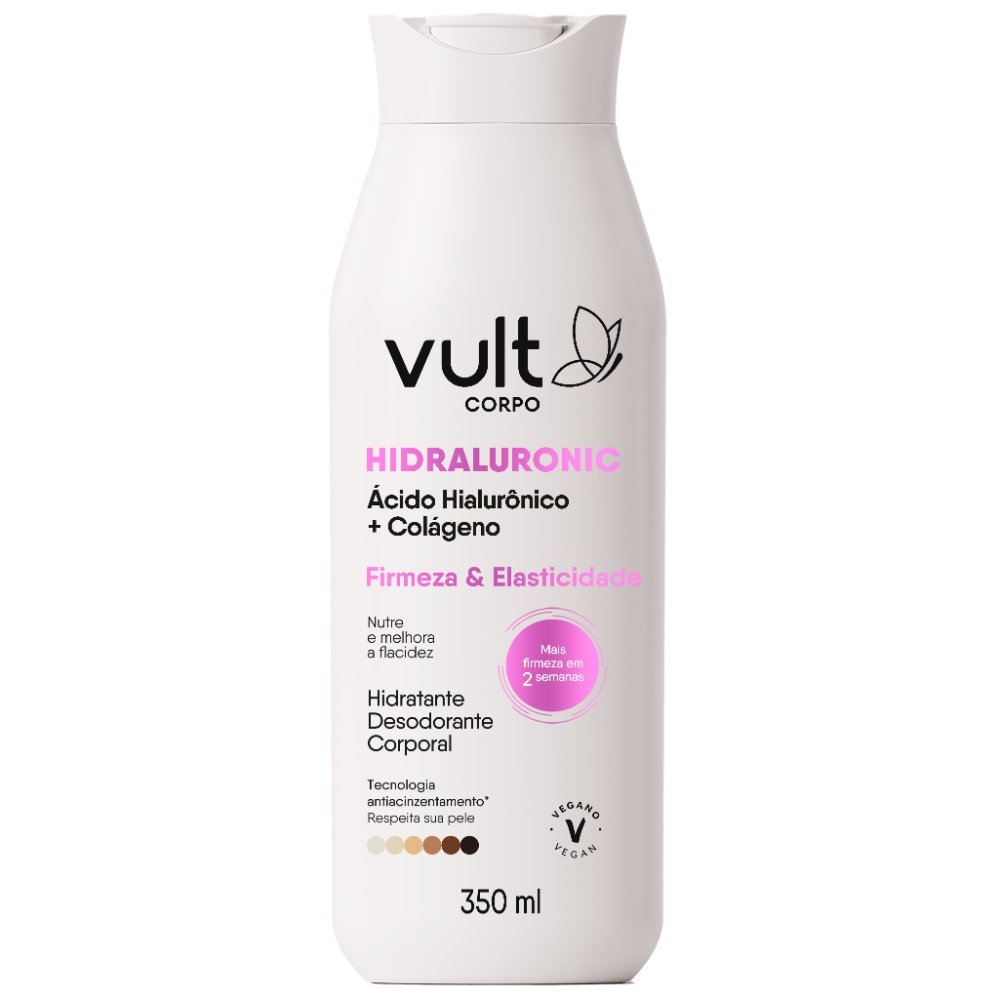 Loção Desodorante Hidratante Corporal Vult Colageno Vegetal 350ml