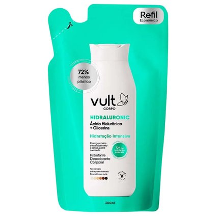 REFIL LOÇÃO DESODORANTE HIDRATANTE CORPORAL VULT GLICERINA 300ML