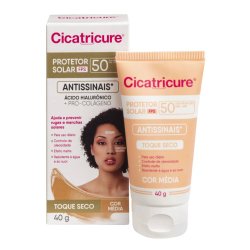 Protetor Solar Facial Antissinais Cicatricure Fps 50 Cor Média 40g