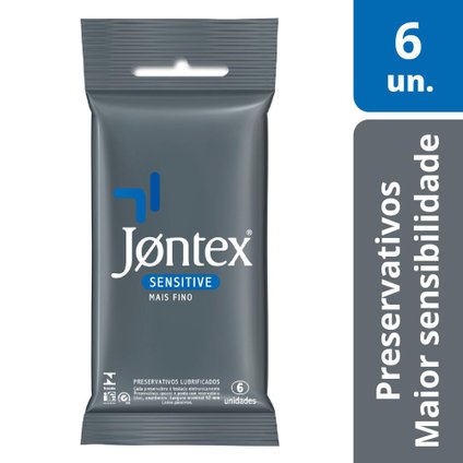 PRESERVATIVO JONTEX SENSITIVE COM 6 UNIDADES