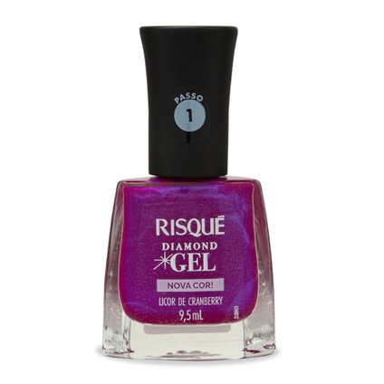 Esmalte Risqué Diamond Gel Licor De Cranberry Metálico 9,5ml