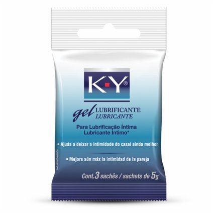 K-Y GEL LUBRIFICANTE ÍNTIMO FEMININO SACHÊ 3X5G