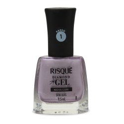 Esmalte Risqué Diamond Gel Seda Lilás Metálico 9,5ml