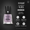ESMALTE RISQUÉ DIAMOND GEL SEDA LILÁS METÁLICO 9,5ML