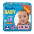 Kit Fralda Panvel Baby Soft Sec M Com 280 Unidades (4 pacotes com 70 unidades cada)
