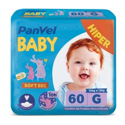 Fralda Panvel Baby Soft Sec G Com 60 Unidades