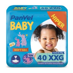 Fralda Panvel Baby Soft Sec Xxg Com 40 Unidades